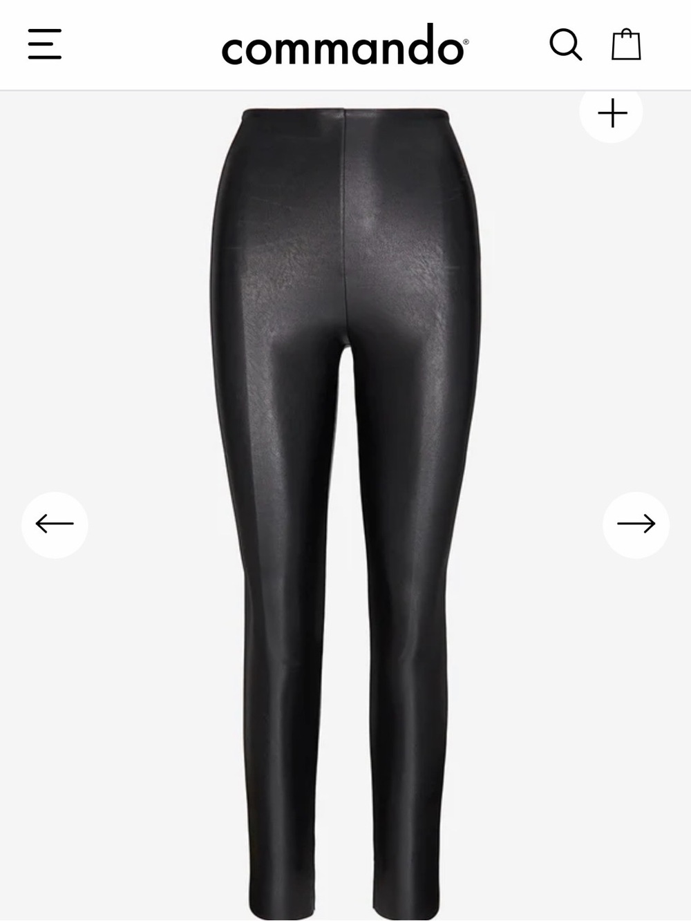 Commando Black Faux Leather Legging